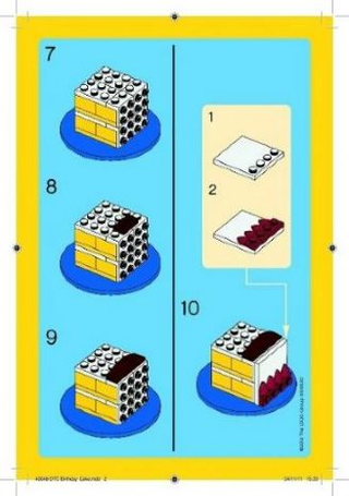 40048-Birthday Cake {Blue Base Version} polybag - INSTRUCTIONS ONLY Instructions LEGO®