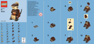 40133-Monthly Mini Model Build Set - 2015 08 August, Kangaroo polybag - INSTRUCTIONS ONLY Instructions LEGO®