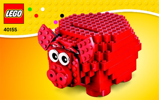 40155-Coin Bank, Red Piggy Bank - INSTRUCTIONS ONLY Instructions LEGO®