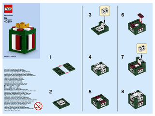 40219-Monthly Mini Model Build Set - 2016 12 December, Christmas Present Box polybag - INSTRUCTIONS ONLY Instructions LEGO®