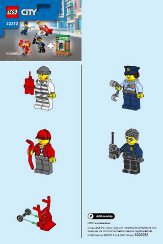 40372-Police Minifigure Accessory Set blister pack - INSTRUCTIONS ONLY Instructions LEGO®