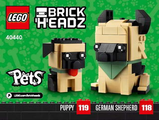 40440-German Shepherd & Puppy - INSTRUCTIONS ONLY Instructions LEGO®