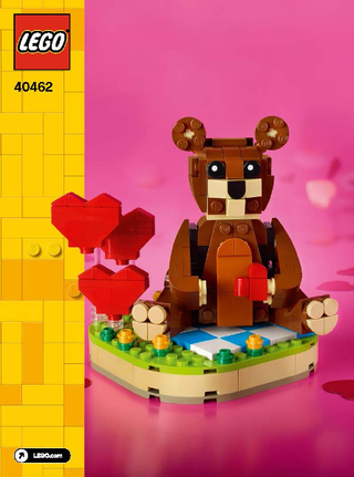 40462-Valentine's Brown Bear - INSTRUCTIONS ONLY Instructions LEGO®