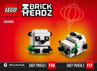40466 - Chinese New Year Pandas - INSTRUCTIONS ONLY Instructions LEGO® Slightly Used Book 2