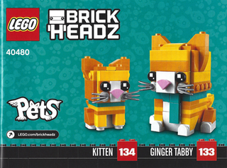 40480-Ginger Tabby & Kitten - INSTRUCTIONS ONLY Instructions LEGO®
