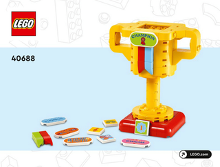 40688-Trophy Award - INSTRUCTIONS ONLY Instructions LEGO®