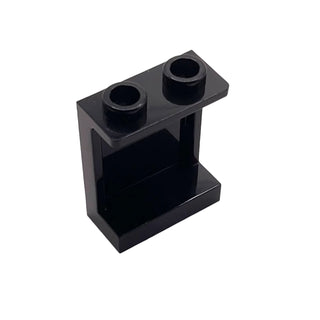 Panel 1 x 2 x 2 with Side Supports - Hollow Studs, Part# 87552 Part LEGO® Black
