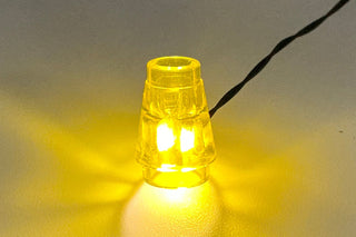 1x1 Flashing LED Light-up Cone, Battery Operated, LFCONB Custom Parts United Brick Co® Yellow