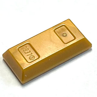 Minifigure Utensil, Ingot/Bar, Part# 99563 Part LEGO® Pearl Gold