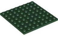 Plate 8x8, Part# 41539 Part LEGO® Dark Green 1 Part