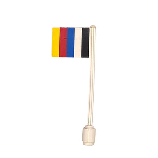 Flag on Flagpole, Straight with Stripes Pattern, Part# 3596pb01