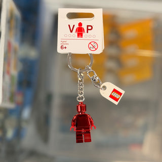 LEGO® VIP Chrome Red Minifigure Key Chain with Logo Tile 853303 Gear LEGO®