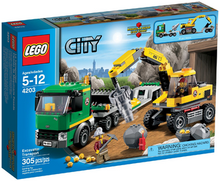 4203 - Excavator Transport - EMPTY BOX ONLY Empty Box LEGO®