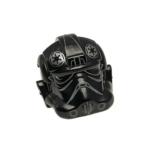 Minifigure, Headgear Helmet SW Stormtrooper Type 2, TIE Fighter Pilot Pattern (Rebels Cartoon Style), Part# 87556pb06