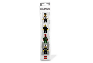 LEGO® City Magnet Set, Minifigures - Prisoner, Police Officer, Race Car Driver, Firefighter 4266910 Building Kit LEGO®