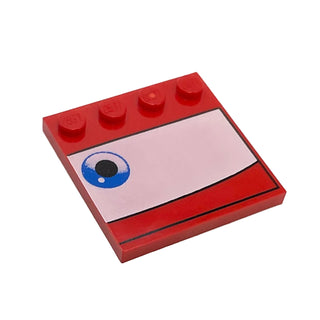 Cars Lightning McQueen Eye on White Background Right Side (Tile, Modified 4 x 4 with Studs on Edge), Part# 6179pb036R