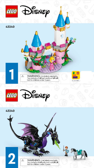 43240-Maleficent's Dragon Form and Aurora's Castle - INSTRUCTIONS ONLY Instructions LEGO®