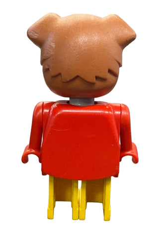 Fabuland Bulldog - Barty Bulldog (Fire Chief), Brown Head, Yellow Legs, fab2l Minifigure LEGO®