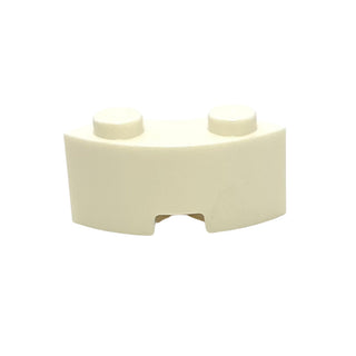 Brick Round Corner 2x2 Macaroni with Stud Notch and Reinforced Underside, Part# 85080 Part LEGO® White