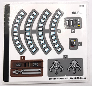 Sticker Sheet for Set The Armorer's Mandalorian Forge, International Version, 75319-1 - (80032/6361049), Part# 75319stk01a Part LEGO®