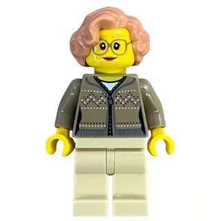 Grandmother - Dark Tan Fair Isle Sweater, hol165 - LEGO® Holiday Minifigure