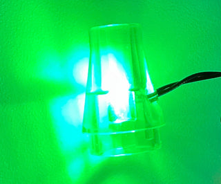 1x1 LED Light-up Cone, Battery Operated, LCONB Custom Parts United Brick Co® Green