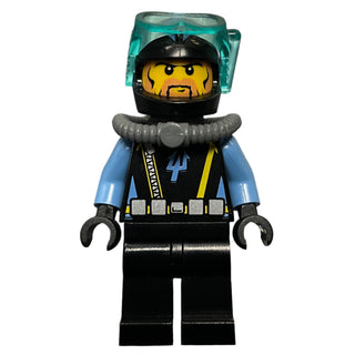 Aquaraider Diver 6 with Black Flippers, aqu025 Minifigure LEGO®