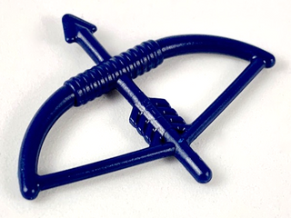 Minifigure, Weapon Bow, Longbow with Arrow Drawn, Part# 4499 United Brick Co® Dark Blue