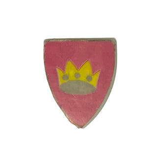 Minifigure Shield Triangular Short with Crown on Pink Background (Sticker), Part# 3846pb012 Part LEGO®