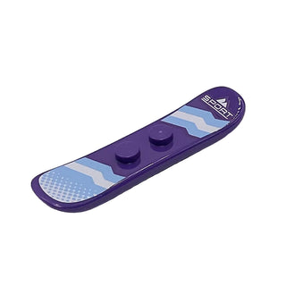 Snowboard Small with Stripes and 'SPORT' Pattern, LEGO® Minifigure Utensil, Part #18746pb007