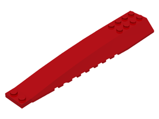 Wedge 16x4 Triple Curved with Reinforcements, Part# 45301 Part LEGO® Red 1 Part