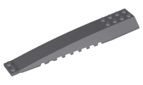 Wedge 16x4 Triple Curved with Reinforcements, Part# 45301 Part LEGO® Dark Bluish Gray 1 Part