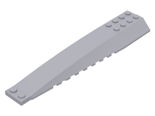 Wedge 16x4 Triple Curved with Reinforcements, Part# 45301 Part LEGO® Light Bluish Gray 1 Part