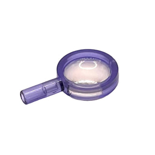 Minifigure, Utensil Magnifying Glass Thin Frame and Hollow Handle with Trans-Clear Lens, Part# 30152c03 Part LEGO® Trans-Purple Very Good
