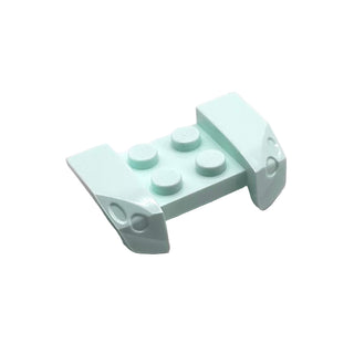 Vehicle, Mudguard 2 x 4 with Headlights Overhang, Part# 44674 Part LEGO® Light Aqua