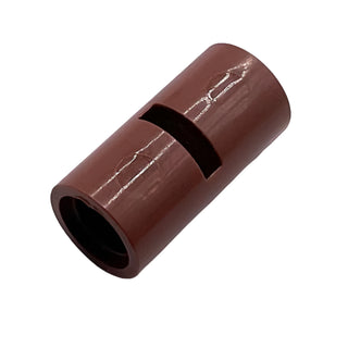 Technic, Pin Connector Round 2L with Slot (Pin Joiner Round), Part# 62462 Part LEGO® Reddish Brown