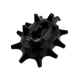 Large Figure Weapon, Spiked Ball Half with 2 Axle Holes, Part# 54177