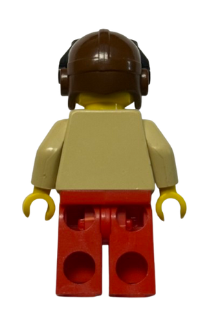 Pippin Reed - Tan Shirt, Red Legs, Brown Aviator Cap, Black Goggles, adv049 - LEGO® Adventurers Minifigure