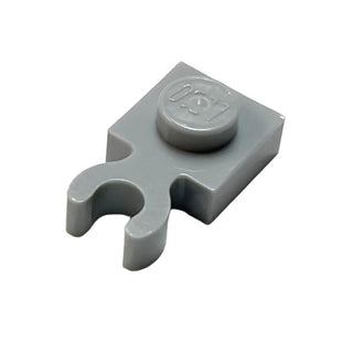 Plate, Modified 1x1 with Open O Clip Thick (Vertical Clip), Part# 4085d Part LEGO® Light Bluish Gray  