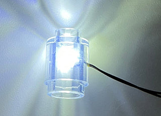 1x1 LED Light-up Round Brick, DIY System, LS1x1R-DC Custom Parts United Brick Co® White