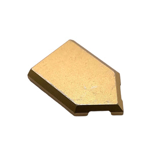 Tile, Modified 2 x 3 Pentagonal, Part # 22385 Part LEGO® Metallic Gold