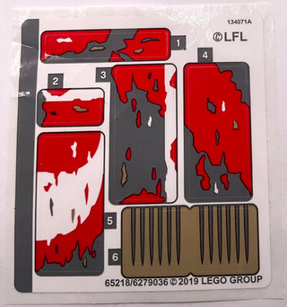 Sticker Sheet for Set Pasaana Speeder Chase, 75250-1 - (65218/6279036), Part# 75250stk01 Part LEGO® Complete