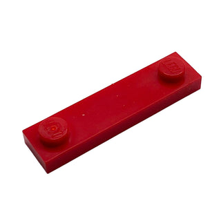 Plate, Modified 1x4 with 2 Studs without Groove, Part# 92593 Part LEGO® Red