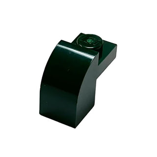 Slope Curved 2x1x1 1/3 with Recessed Stud, Part# 6091 Part LEGO® Dark Green  