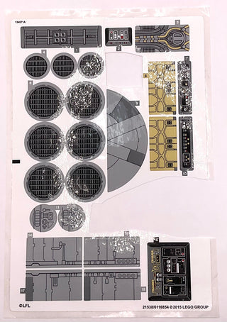 Sticker Sheet for Set Millennium Falcon, North American Version, 75105 - (21538/6116854), Part# 75105stk01b Part LEGO®