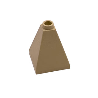 Slope 75 2 x 2 x 2 Quadruple Convex, Part# 3688 Part LEGO® Tan