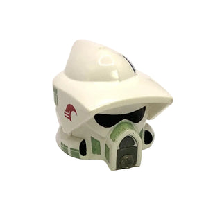 Minifigure, Headgear Helmet SW ARF Trooper with Lightning Squadron Pattern, Part# 92742pb01 Part LEGO® White Very Good