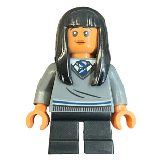 Cho Chang - Dark Bluish Gray Ravenclaw Sweater with Crest, Black Short Legs, Hard Plastic Hair, hp263b Minifigure LEGO®
