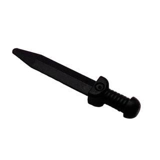 Minifigure, Weapon Sword, Roman Gladius with Thick Crossguard, Part# 18034 Part LEGO® Black