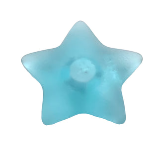 Clikits, Icon Star 2 x 2 Large with Pin, Part# 45462 Part LEGO® Trans-Light Blue